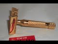 1936 Gillette Aristocrat Deluxe Razor Refurbished Replated 24 Karat Gold GXZ