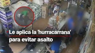 ¡Justicia a la Lucha Libre! Cliente heroico enfrenta a ladrón con 'Hurracarrana' en León