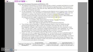 Professional Development Presentation & Reflection Project- Explanation Video