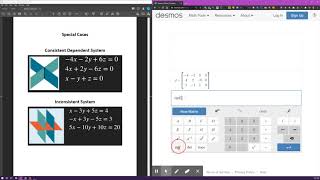 Special Cases when Solving a 3 Variable System of Equations