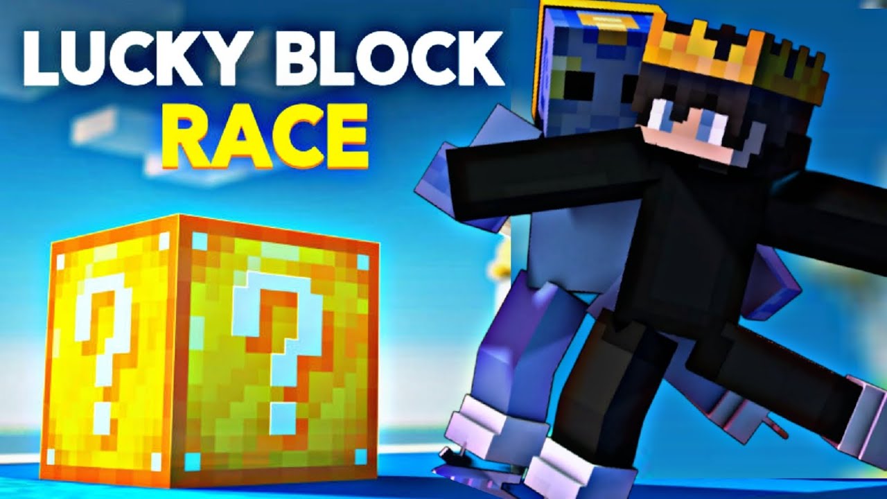 Minecraft lucky block race with jadduu 😂 | minecraft pe