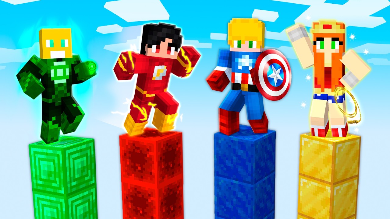 BATALHA da TORRE de SUPER HERÓIS no Minecraft!