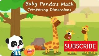 Baby Panda's World Of Math #1 - Learn to compare dimensions with KiKi and Quacky! | BabyBus Games screenshot 5