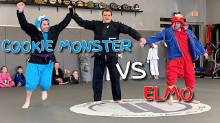 Cookie Monster VS Elmo in a Brazilian JIu Jitsu Match!!!