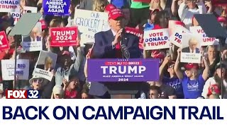 Trump campaigns in Minnesota while on break from criminal trial