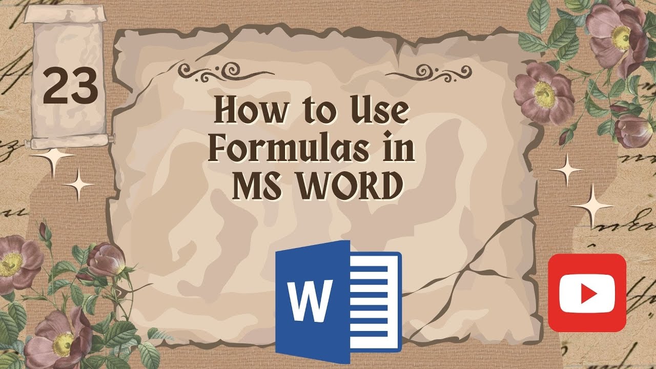 How To Use Formulas in MS Word | How to apply formulas in MS Word | # ...