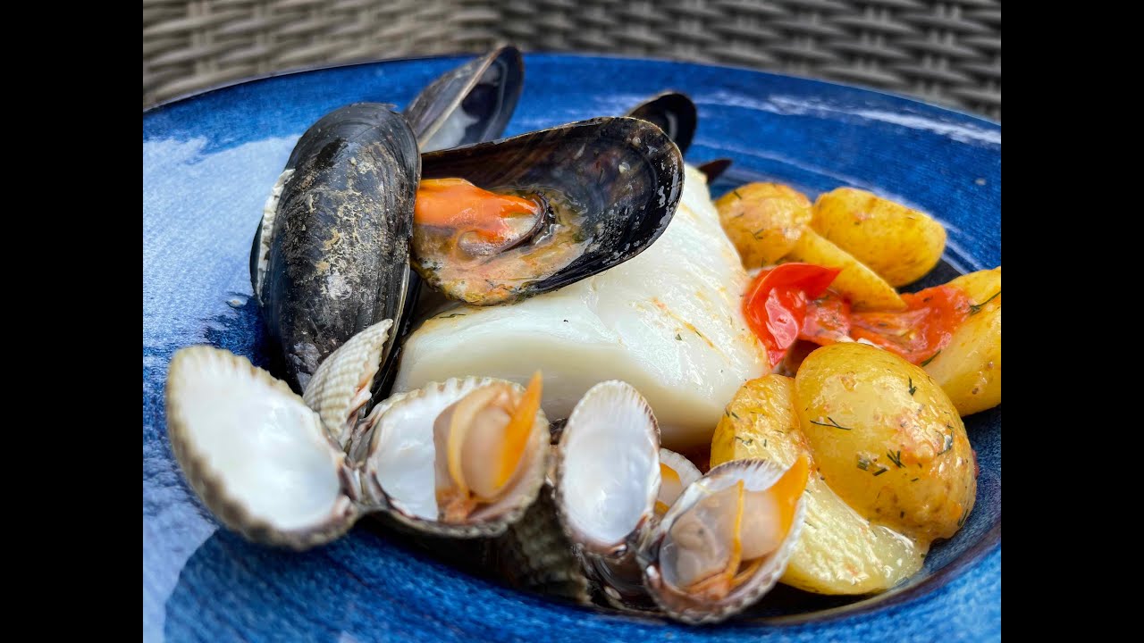 Rimmad torsk med musslor och en gudomlig potatis