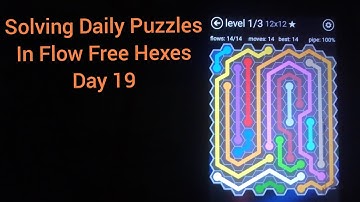 Solving Daily Puzzles In Flow Free Hexes Day 19