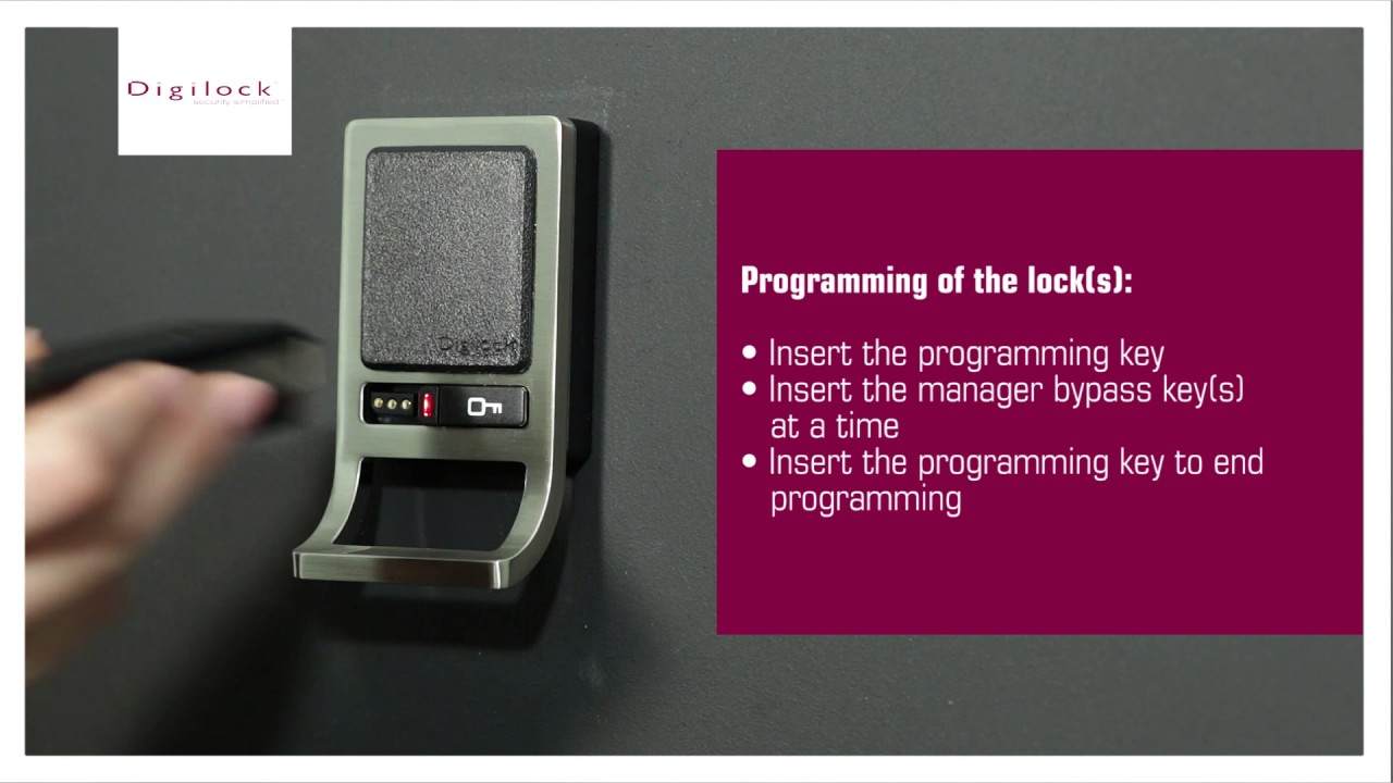 How to program a Digilock 4G RFID lock YouTube
