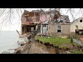 This wisconsin home hanging over a cliff on lake michigan had to be demolished