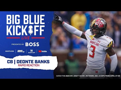 Giants Draft CB Deonte Banks INSTANT REACTION