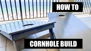 How To // Cornhole Build with Cut List How To Make Diy Cornhole Boards With Cut List