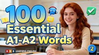 100 Essential English Words Every Beginner Must Know | A1–A2 Vocabulary   Listening Practice (2)