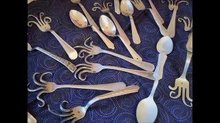 how to make cabinet handles with silverware