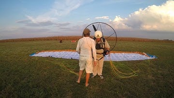 Steve first solo flight on powered paraglider PPG Paramotor