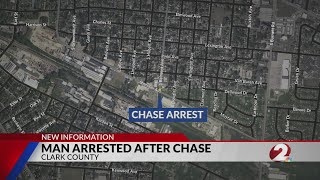 Man arrested after Clark County chase
