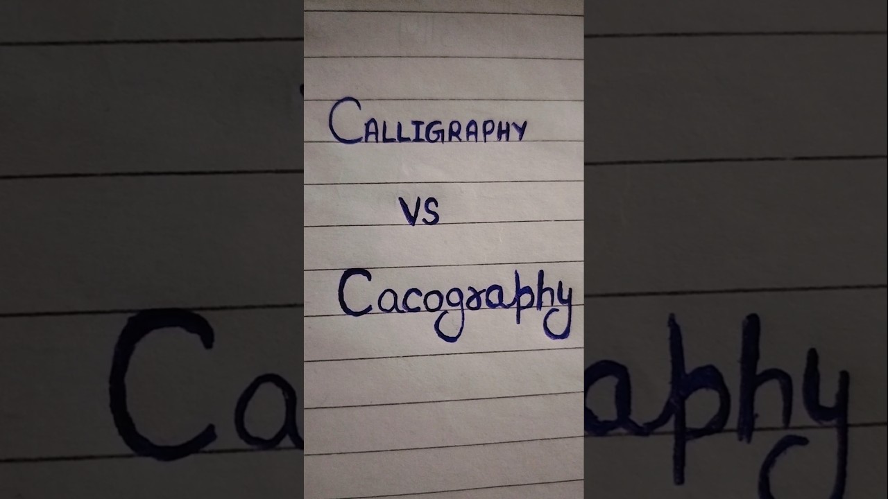 Calligraphy vs cacography 💯