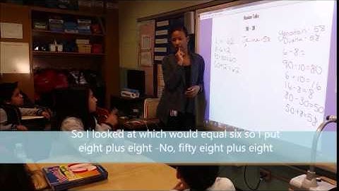 Number Talks Model Fifth Grade Classroom