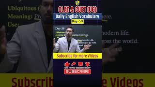 CLAT &amp; CUET (UG) Vocabulary Day 59 | Ubiquitous Meaning, Usage &amp; Examples