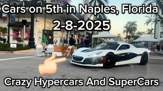 Cars on 5th in Naples, Florida 2/8/2025-Cars Entering and Leaving