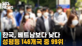 베트남보다 낮다…한국 성평등 146개국 중 99위 / SBS