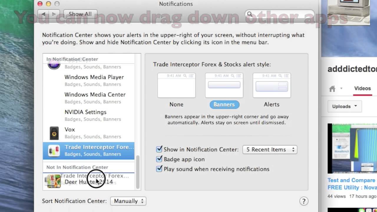 How to Stop Push App or Web Notifications in OS X