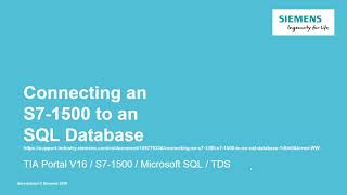 TIA Portal: Presentation, SQL Database and S7-1500 - LMicrosoft_SQL v1.0 screenshot 5