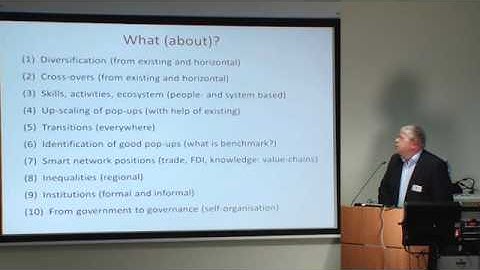 Smart specialisation strategies in the EU and their policy impact - Lecture by Prof. Frank van Oort