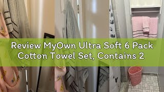 Review MyOwn Ultra Soft 6 Pack Cotton Towel Set, Contains 2 Bath Towels 28x55 inch, 2 Hand Towels 16 screenshot 5