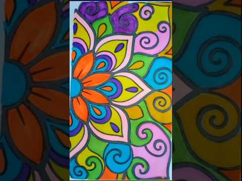 Satisfying Mandala🤩 #раскраска #coloringbook #mandala #shorts