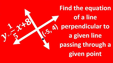 Find the equation of a line perpendicular to a given line passing through a given point