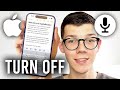 How To Turn Off Voice To Text On iPhone - Full Guide