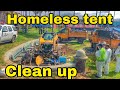 Clean up Homeless encampment in venice beach california new skid row