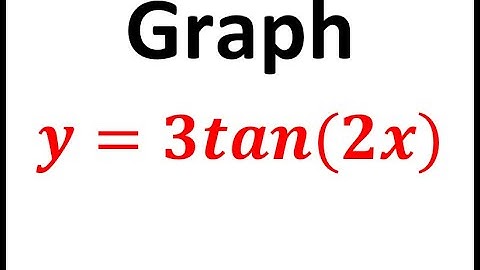 Graph the Tangent Function y=3tan(2x)