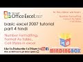 Number formatting Format as table Cell style in excel 2007