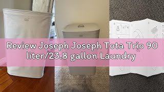 Review Joseph Joseph Tota Trio 90 liter/23.8 gallon Laundry Hamper Separation Basket with lid, 3 Rem