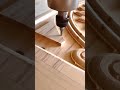 Detailed wood carving process using a CNC machine with precise results #shorts