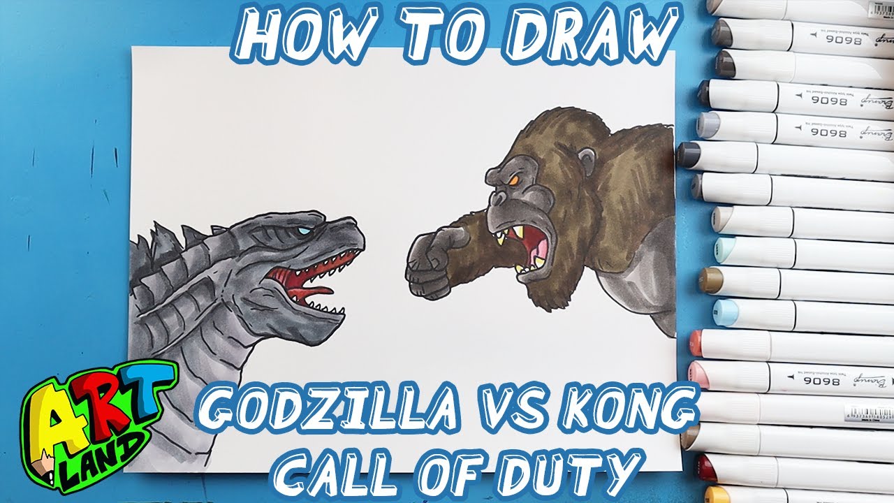 How to Draw GODZILLA VS KONG CALL OF DUTY - YouTube