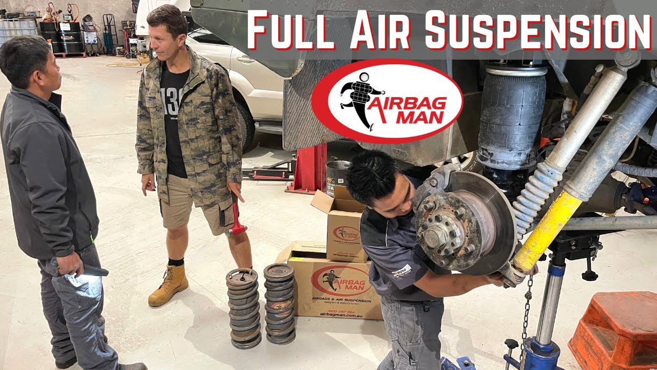 Land Rover Defender FULL AIR suspension system! An epic upgrade. Coil spring replacement! (Ep193)