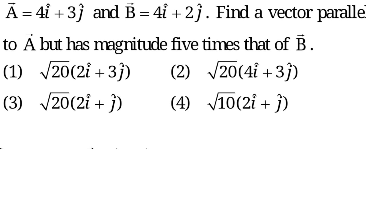 Can you solve this vector question ? - YouTube