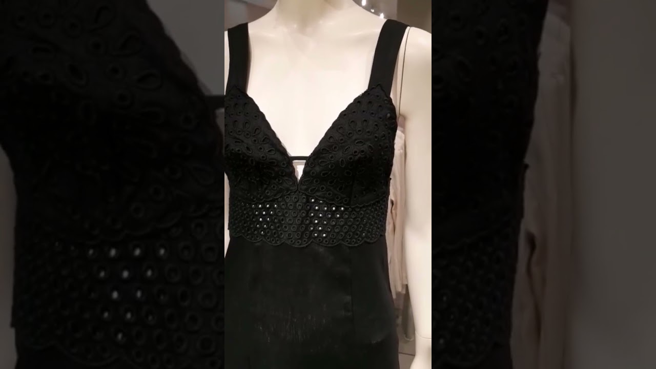 Италия, чёрный сарафан  H&M, коллекция 2023.