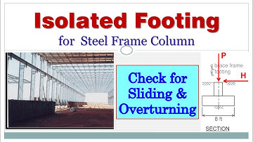 How to Check Stability of Reinforced Concrete Isolated Footings | Sliding & Overturning