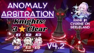 Anomaly Arbitration Knights v4.2 w/ E0 Sparxie, E2 Firefly (3 man) &amp; E0 Cyrene | Full 3⭐ Clear