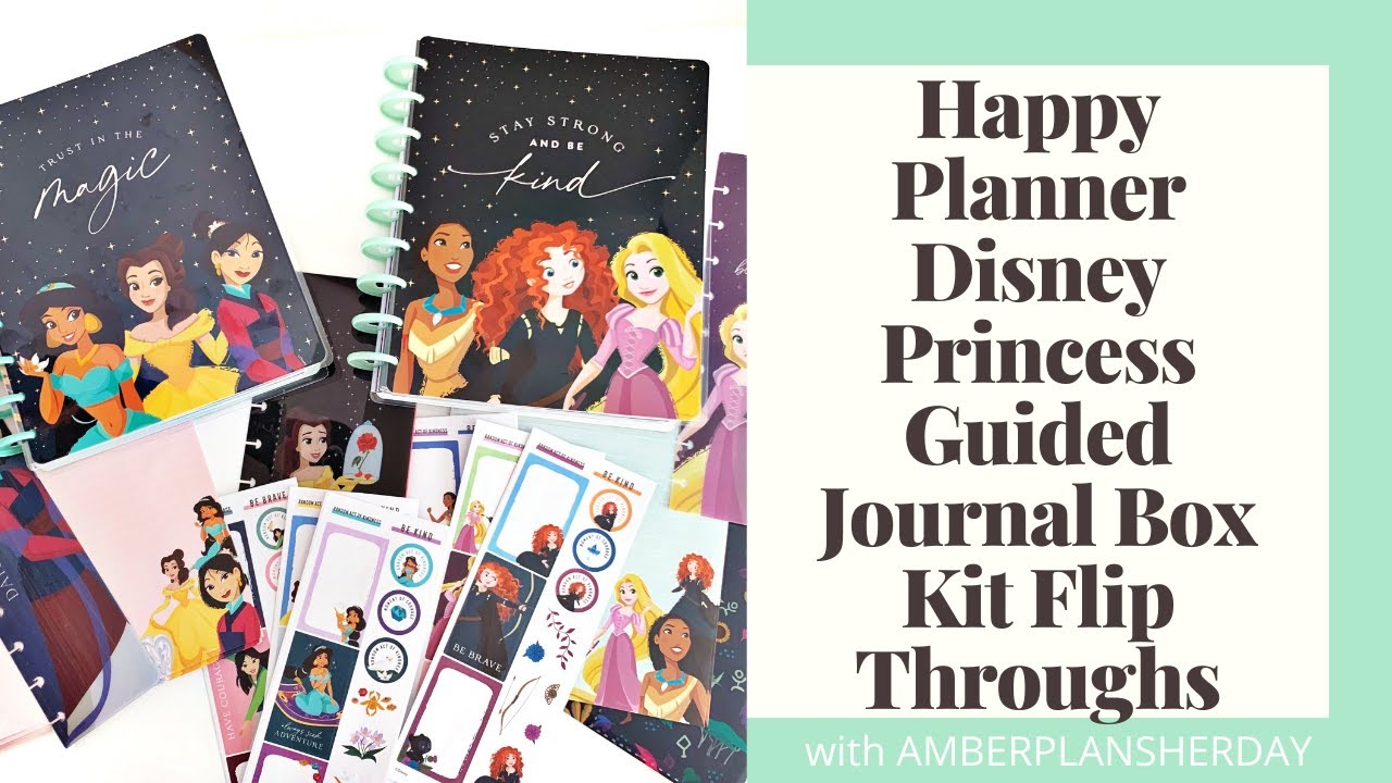 Happy Planner Disney Princess Guided Journal Box Kit Flip Throughs ...
