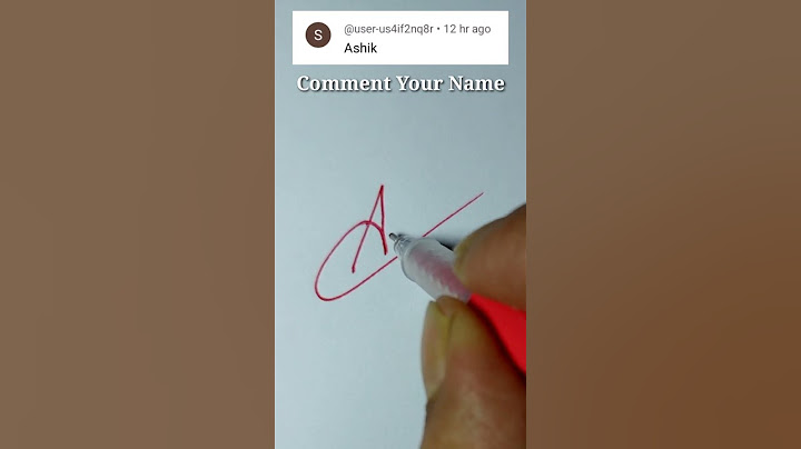 A Signature || A Calligraphy || Ashik signature Style