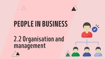 IGCSE Business Studies: Chapter 2.2 Organisation and management