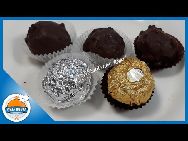 Postre navideño sin horno, FERRERO ROCHER casero, trufa de nutella, #488 | Chef Roger | Chef Roger Oficial