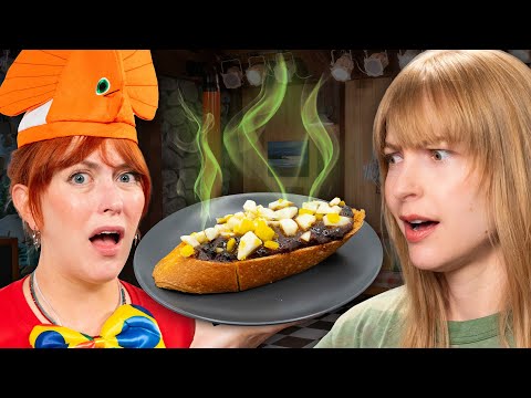 Rhett & Link on X: Stock photo people eat the weirdest things. Can we  guess what they're munching on? #GMM    / X