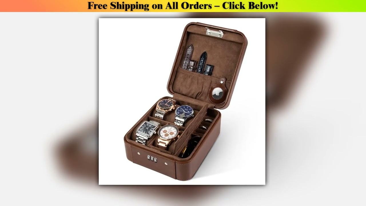 Leather Watch Box Portable Travel Watches Storage Bag Luxury Wrist Watch Organizer Boxes Mens Watch