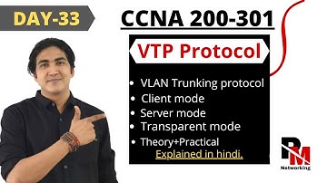 DAY-33 | VTP Vlan trunking protocols | Modes of vtp | client mode | server mode | transparent mode |